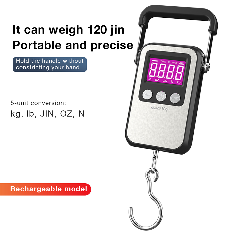 Luggage Scale Hanging - 60 كجم/10 جرام المحمولة معلقة مقياس