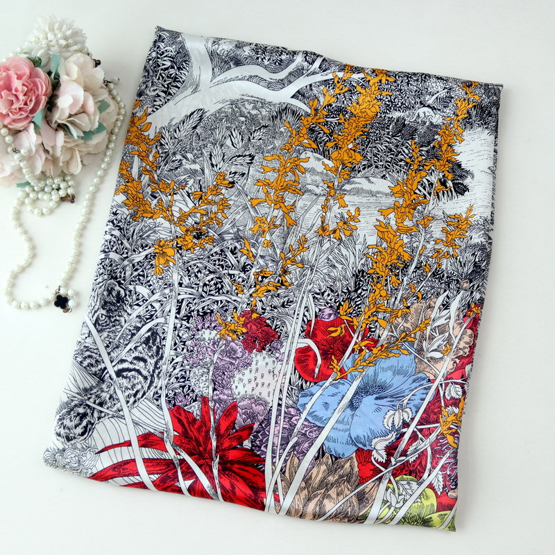 Travel Accessories Neck - وشاح حريري فاخر بطول 110 سم،