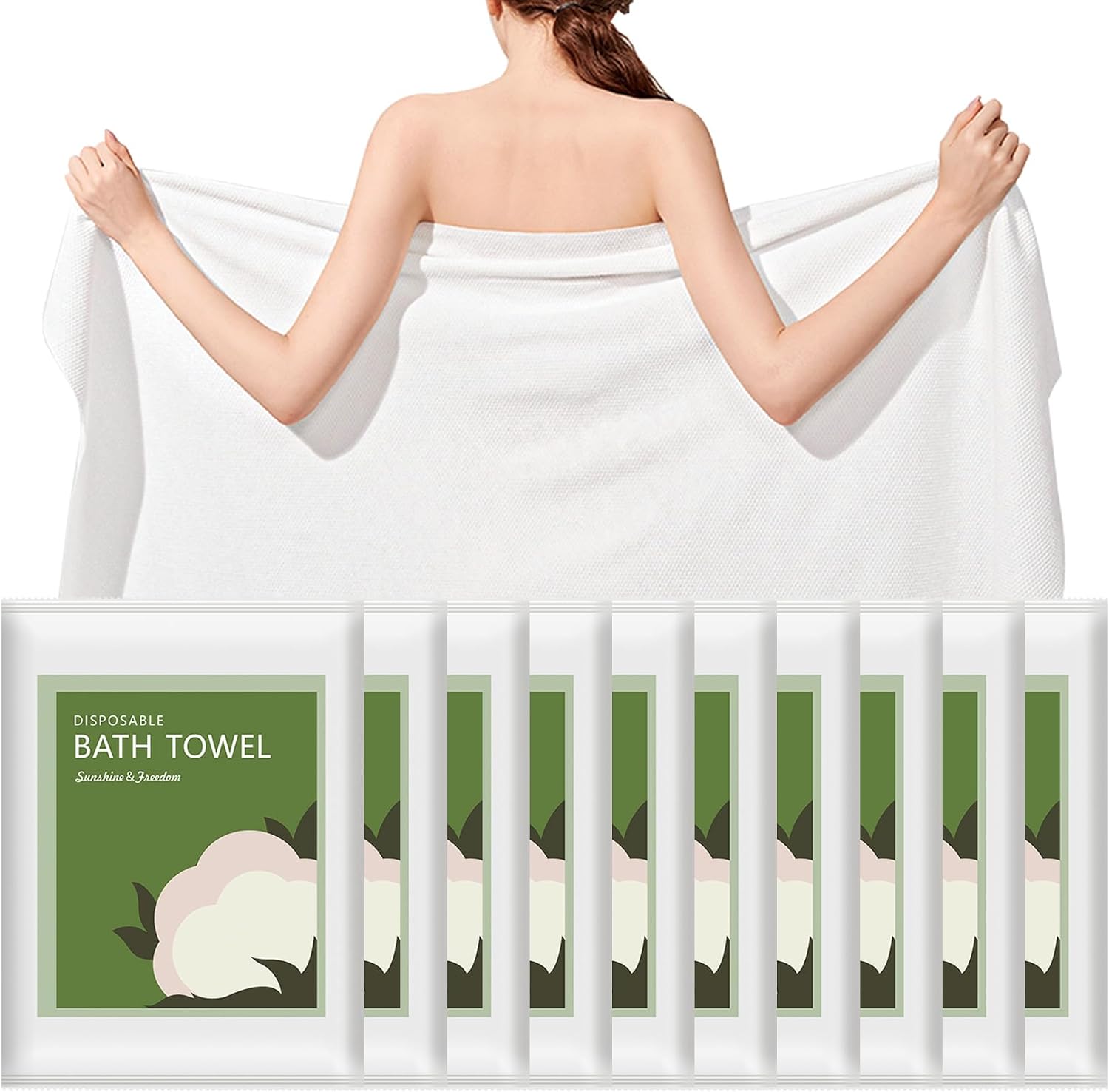 Travel Towel Quick Dry - مناشف استحمام للاستخدام مرة واحدة 10