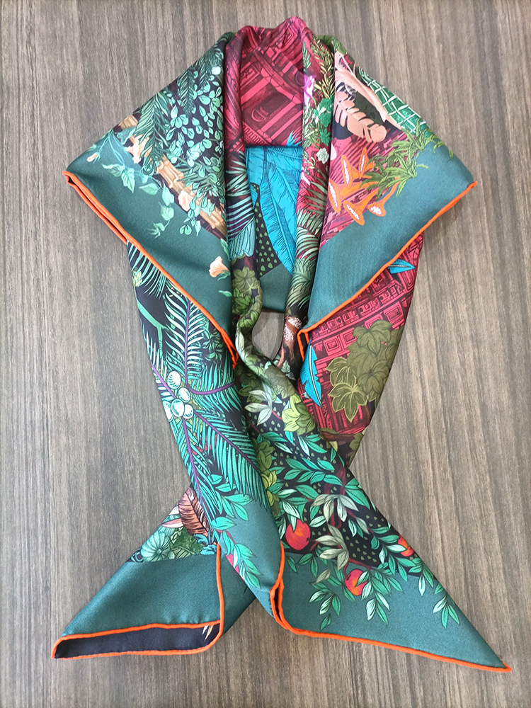 Travel Accessories Neck - وشاح حريري 90 سم للنساء، مناديل