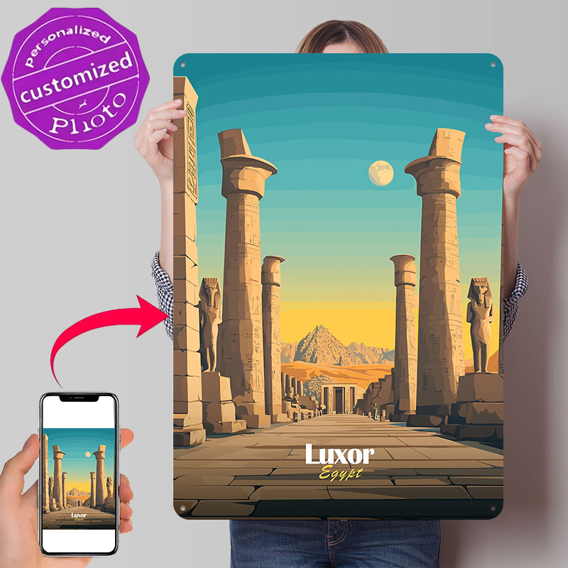 Travel Accessories Egypt - لوحة معدنية بتصميم لوكر مصر، هدية