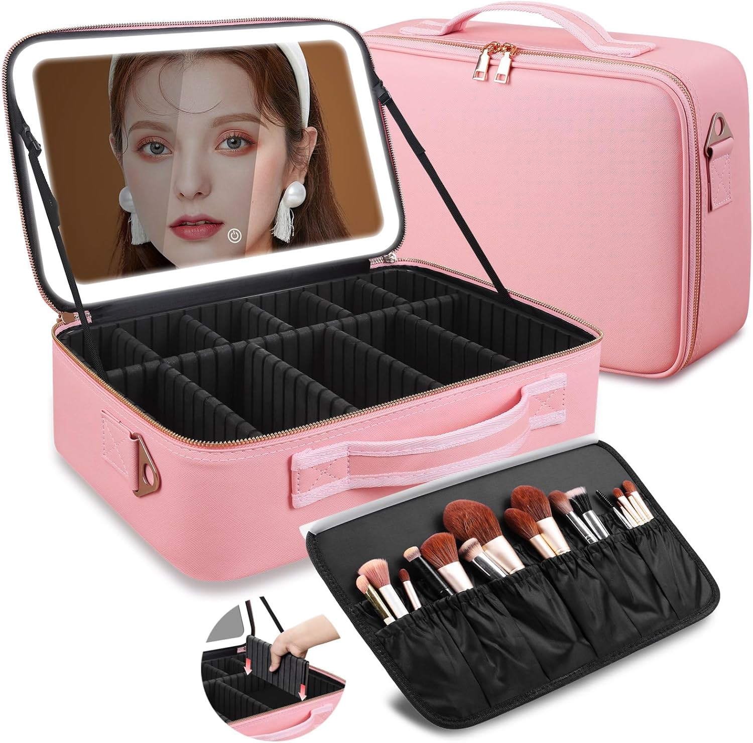 Travel Accessories Bag - حقيبة مكياج كبيرة السعة 15''×11'' مع