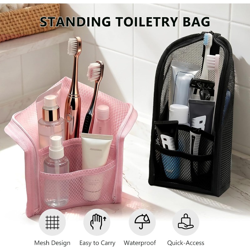 حقيبة مستلزمات الحمام شبكية قا - مراجعة Travel Accessories Bag وسعره