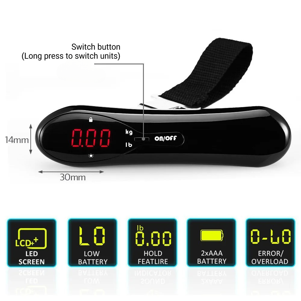 ميزان رقمي محمول للأمتعة بسعة  - مراجعة Luggage Scale Hanging وسعره