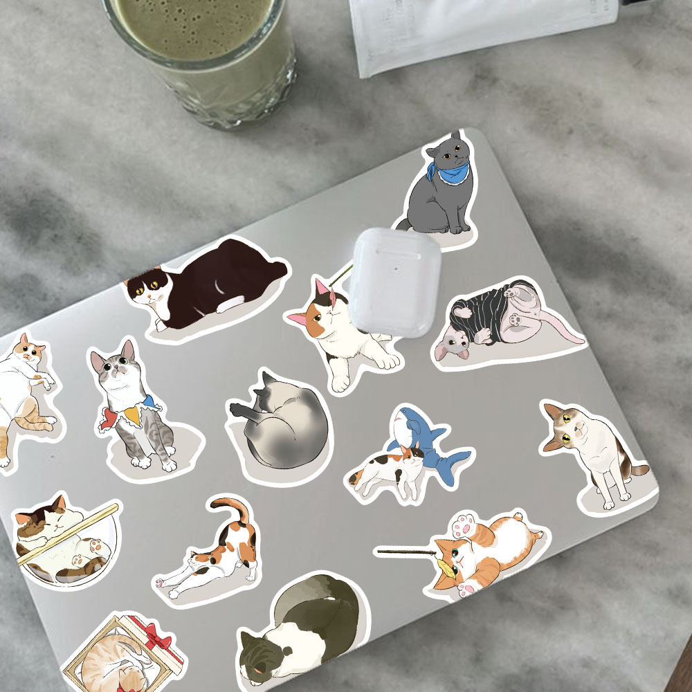 50 قطعة لطيف Gaze القط ملصق ال - مراجعة Sticker Luggage Decorative وسعره