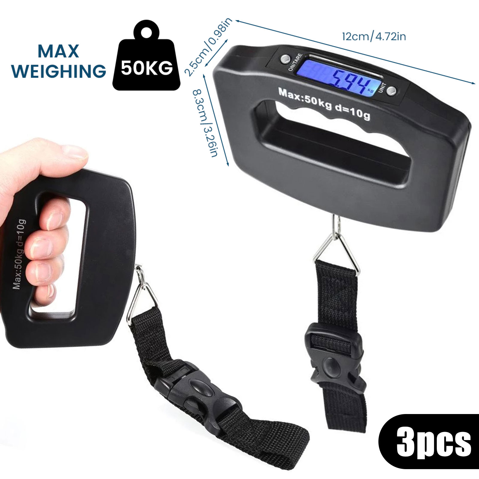 LCD ميزان الأمتعة الرقمي المحم - مراجعة Luggage Scale Hanging وسعره