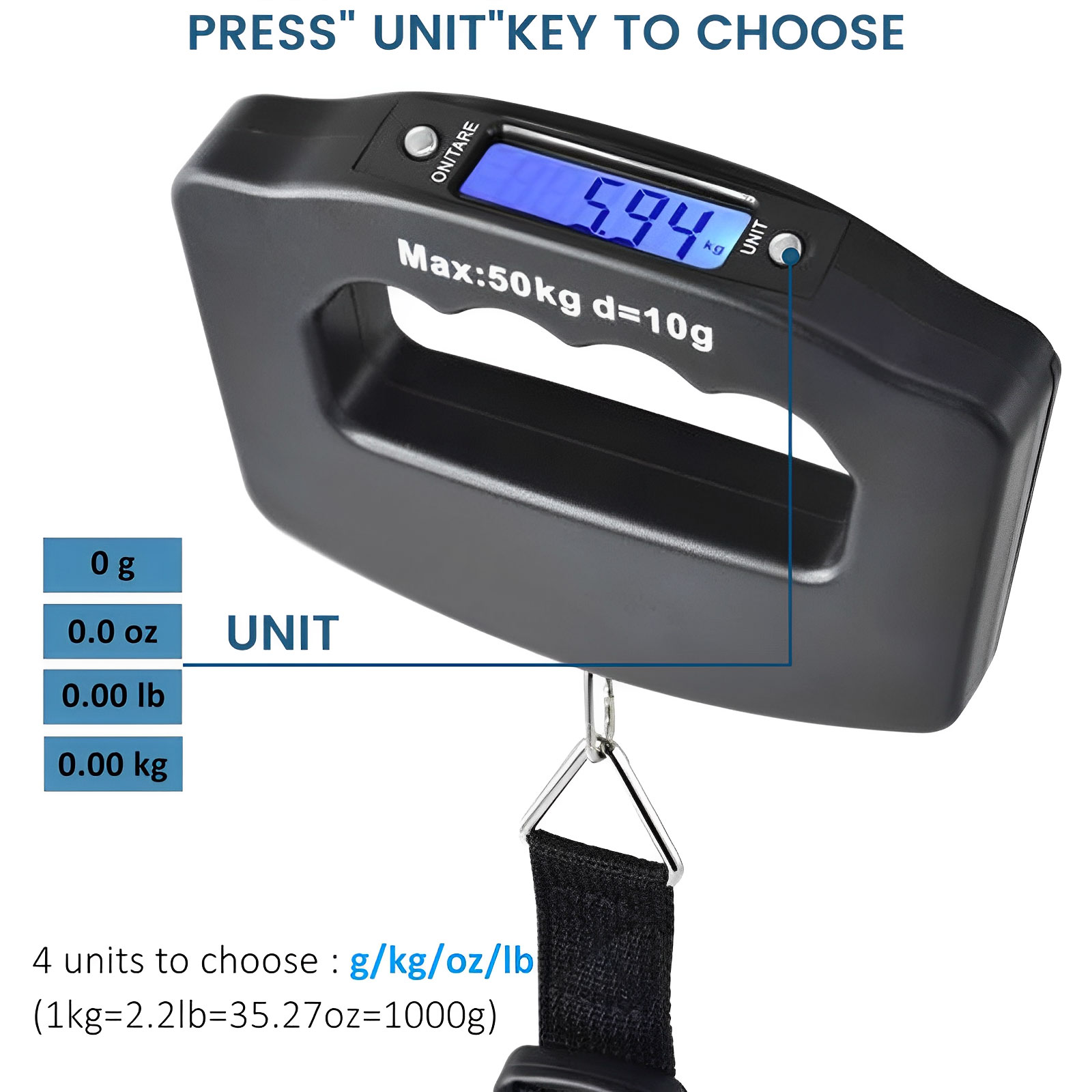 LCD ميزان الأمتعة الرقمي المحم - مراجعة Luggage Scale Hanging وسعره