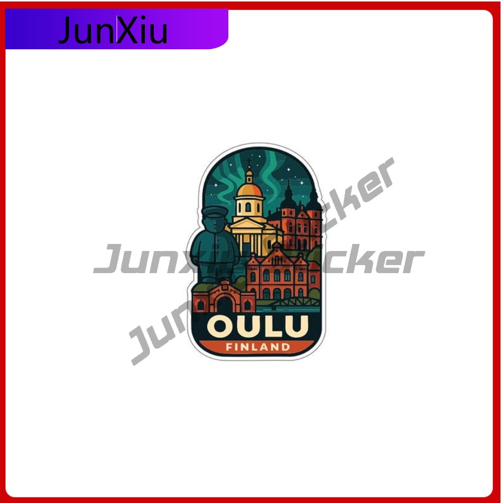 Oulu فنلندا مدينة ملصق حائط من - مراجعة Sticker Luggage Decorative وسعره