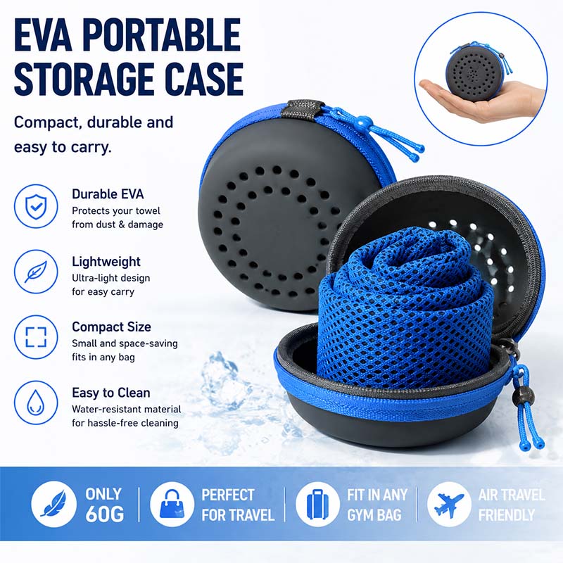 منشفة تبريد فورية مع حافظة EVA - مراجعة Travel Towel Quick Dry وسعره