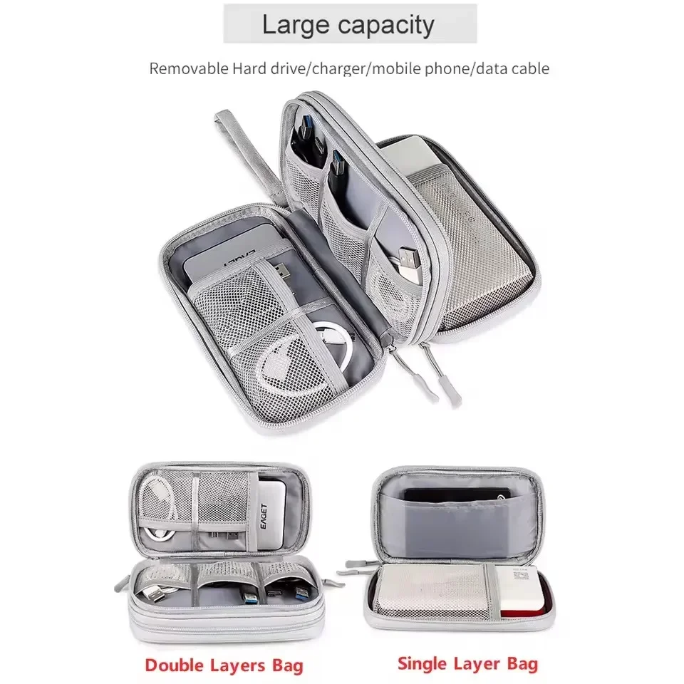 حقيبة كابلات للسفر، حقيبة تخزي - مراجعة Travel Accessories Bag وسعره