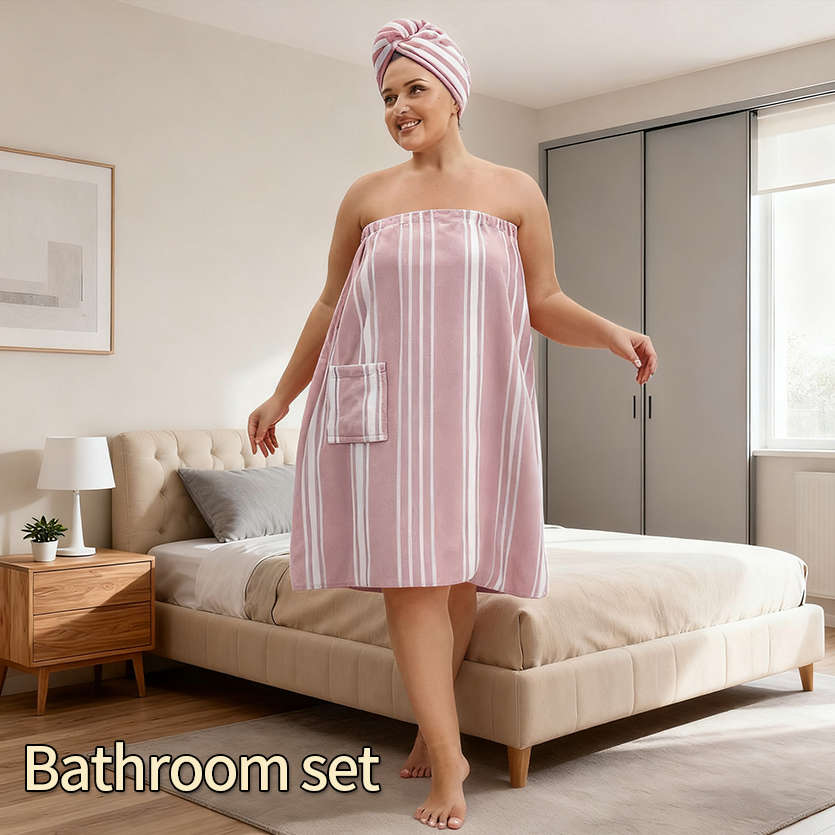فستان منشفة حمام مخطط فاخر يمك - مراجعة Travel Towel Quick Dry وسعره