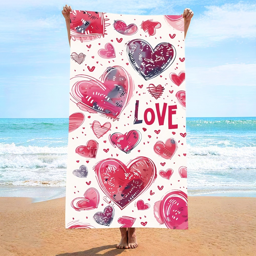 منشفة حمام بتصميم رمز القلب مق - مراجعة Travel Towel Quick Dry وسعره