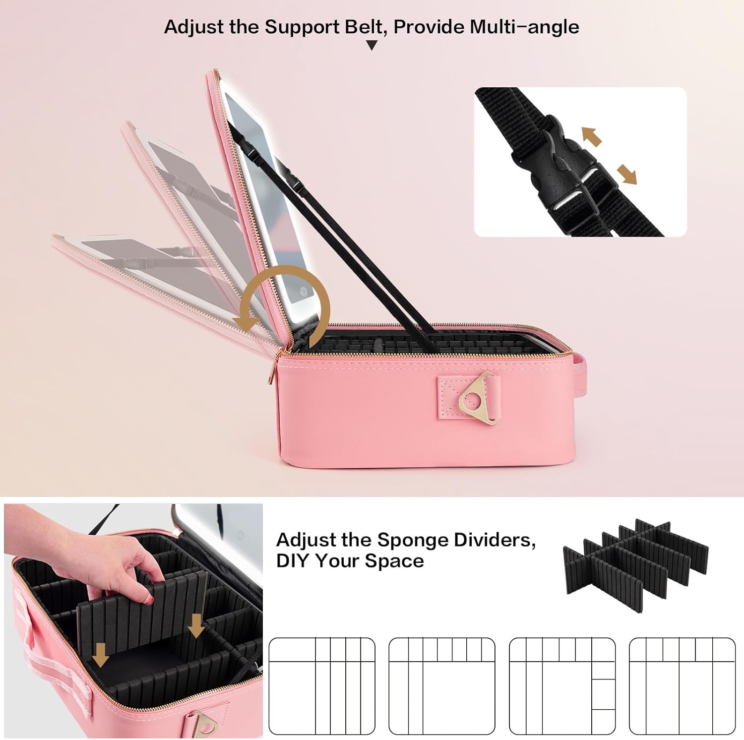 حقيبة مكياج كبيرة السعة 15''×1 - مراجعة Travel Accessories Bag وسعره